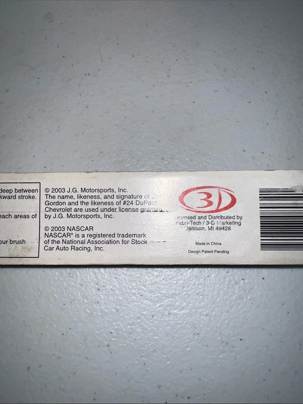 VINTAGE Jeff Gordon 24 Racing Themed Toothbrush  2003 - Blue & Red